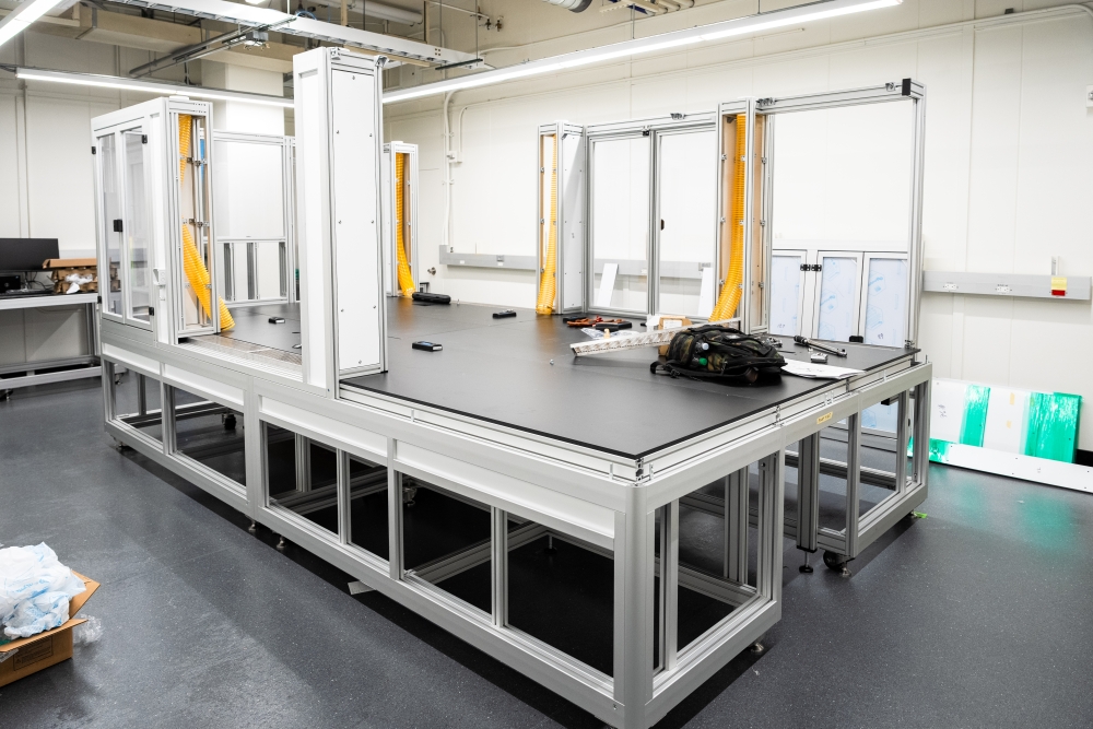 Construction of the automated, robotic assembly system is underway at UC Santa Barbara. The customized technology will be a centerpiece of the campus's ExFAB facility.