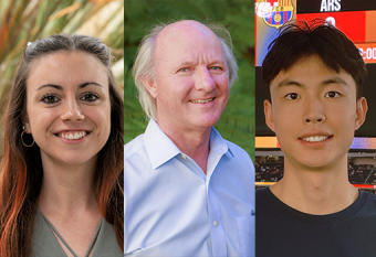 2024 award recipients (left to right) Cassidy Tobin, Michael Doherty, Yuxiang Wan