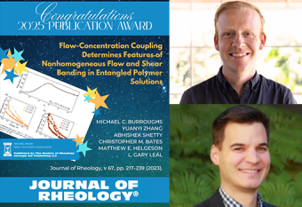 Michael C. Burroughs, lead author of the paper, and his co-advisor, Matthew Helgeson